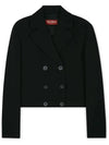 Women's Acciaio Caddy Crop Jacket Black - MAX MARA - BALAAN 2