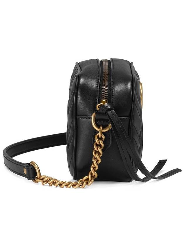 GG Marmont Zip Top Matelasse Mini Cross Bag Black - GUCCI - BALAAN 3