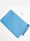 Intrecciato Large Clutch Bag Blue - BOTTEGA VENETA - BALAAN 6