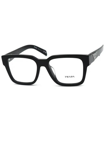 Eyewear Logo Square Eyeglasses Black - PRADA - BALAAN 1