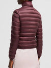 Lance logo patch short down jacket burgundy - MONCLER - BALAAN 4