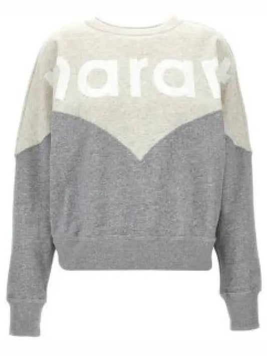 Houston Two-Tone Logo Cotton Sweatshirt Ecru Grey - ISABEL MARANT - BALAAN 2