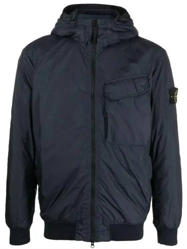 Wappen Patch Nylon Crinklips Hooded Jacket Navy Blue - STONE ISLAND - BALAAN 2