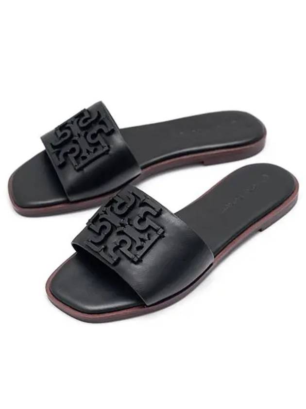 Ines Leather Slippers Black - TORY BURCH - BALAAN 2