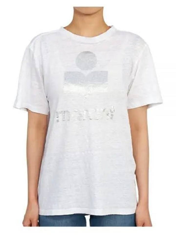 ZEWEL TS0001FA A1N10E 20WH ZEWEL Linen Short Sleeve TShirt - ISABEL MARANT - BALAAN 1