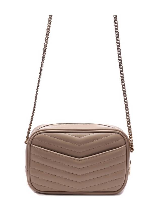 Lou Small Leather Cross Bag Beige - SAINT LAURENT - BALAAN 5