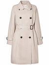 Titrench Water Repellent Double Breasted Button Trench Coat Beige - MAX MARA - BALAAN 2