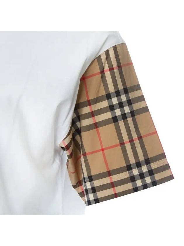 Vintage Check Sleeve Short Sleeve T-Shirt White - BURBERRY - BALAAN 11