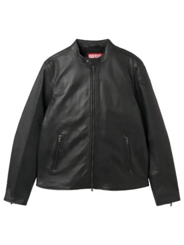 carver jacket black rider leather - DIESEL - BALAAN 1