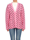 all-over logo cardigan pink - BALENCIAGA - BALAAN 2