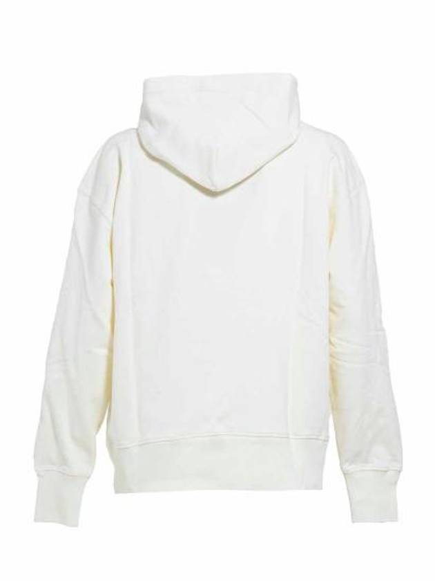 Milano Brushed Logo Cotton Hoodie Beige - MSGM - BALAAN 3