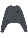 Classic symbol logo crop sweatshirtCharcoal - HARDCORE HAPPINESS - BALAAN 4