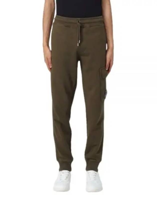 Diagonal Fleece Cargo Track Pants Green - CP COMPANY - BALAAN 2