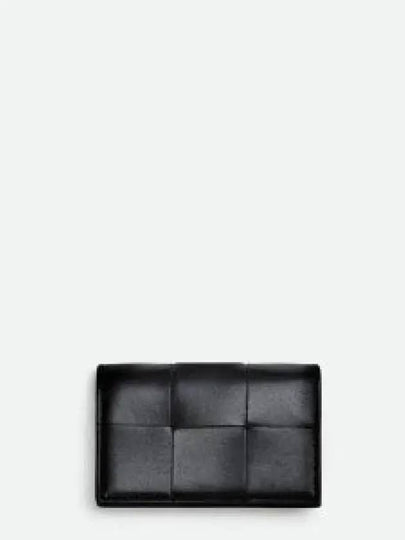 Intrecciato Flap Card Wallet Black - BOTTEGA VENETA - BALAAN 2