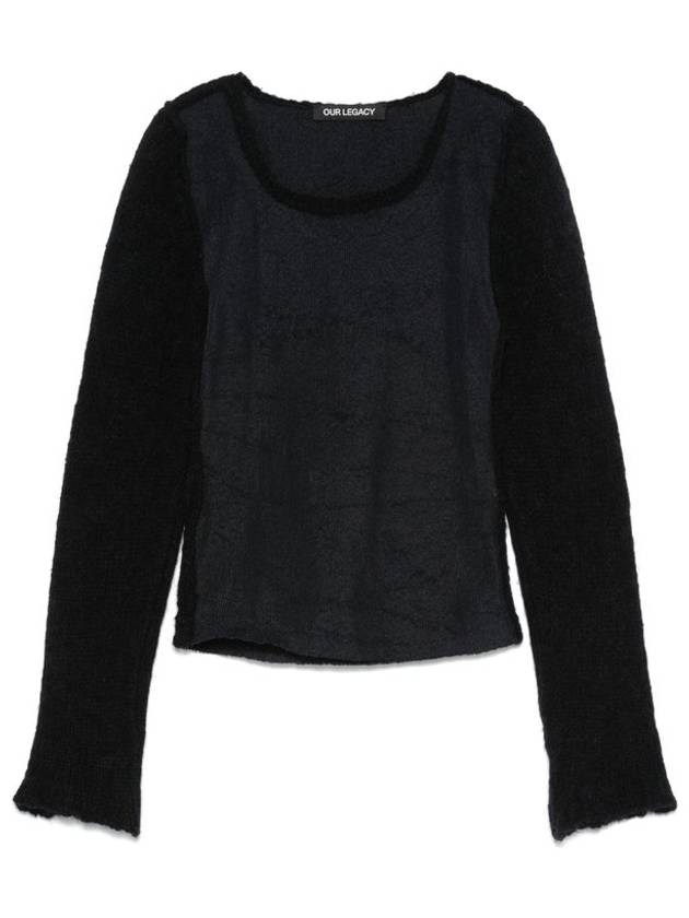 Inverse Round Neck Knit Top Black - OUR LEGACY - BALAAN 2