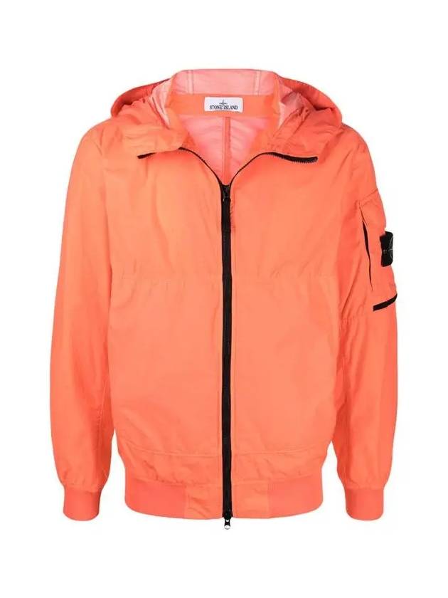 Men's Wappen Patch Naslan Watro Hooded Jacket Orange - STONE ISLAND - BALAAN 3