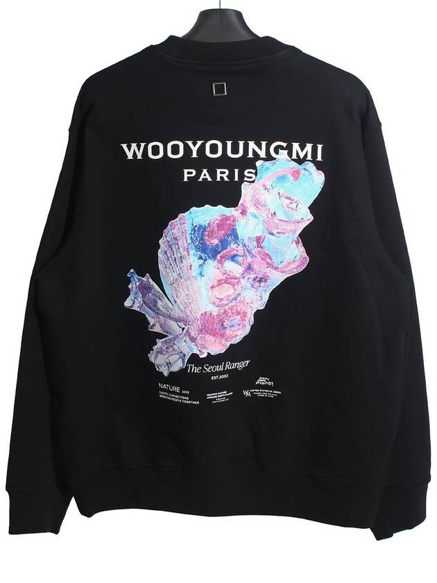 3D Coral Back Logo Sweatshirt Black - WOOYOUNGMI - BALAAN 2