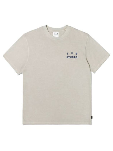 Pigment Logo Short Sleeve T-Shirt Oatmeal - IAB STUDIO - BALAAN 1