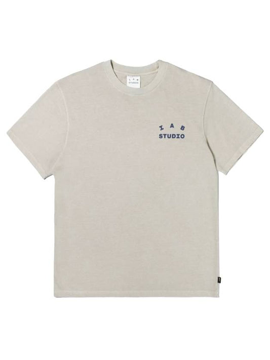 Pigment Logo Short Sleeve T-Shirt Oatmeal - IAB STUDIO - BALAAN 1