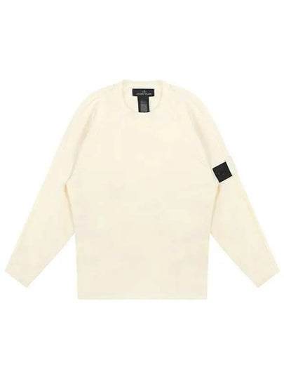 Shadow Project Crewneck Light Cotton Knit Top Ivory - STONE ISLAND - BALAAN 2