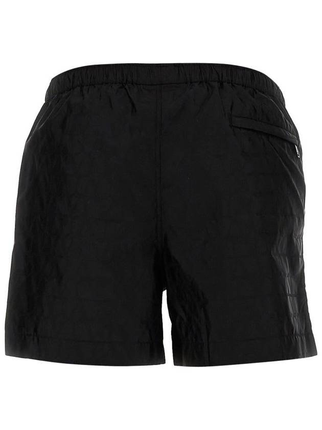 Icograph Pattern Nylon Swim Shorts Black - VALENTINO - BALAAN 4