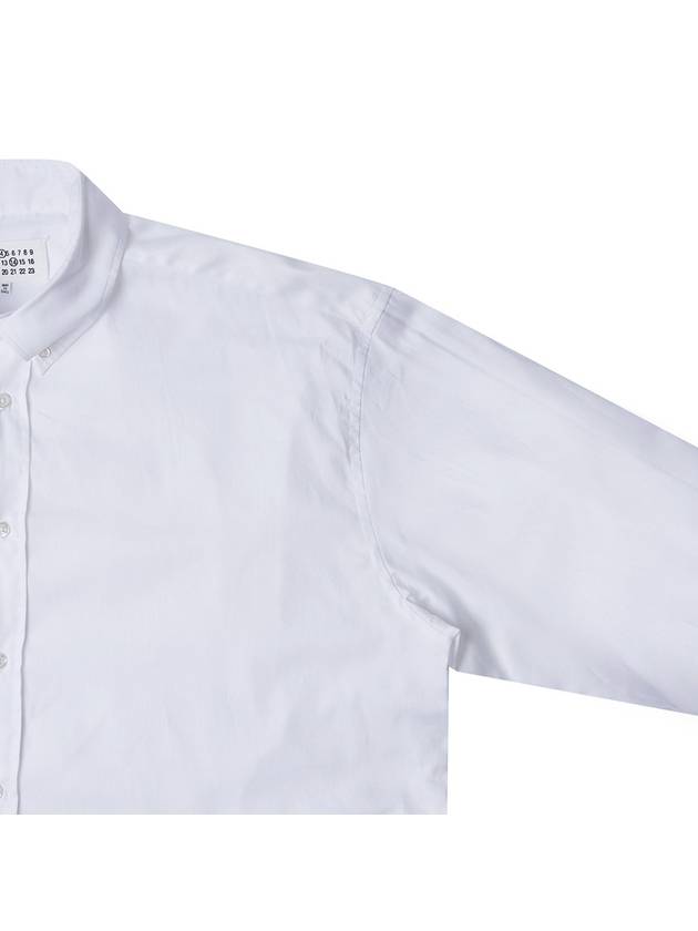 Oversized Fit Oxford Long Sleeve Shirt White - MAISON MARGIELA - BALAAN.