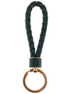 Intrecciato Lambskin Key Holder Green - BOTTEGA VENETA - BALAAN 1