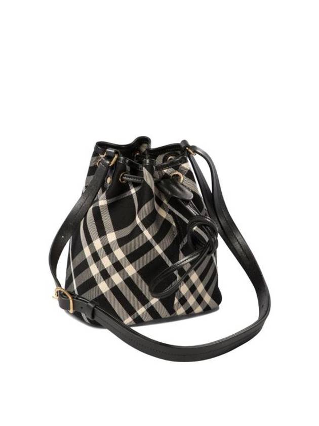 Check Mini Bucket Bag Black Black - BURBERRY - BALAAN 3