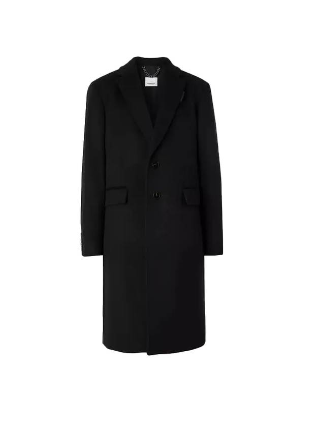 Wool Cashmere Tailored Single Coat Black - BURBERRY - BALAAN 1