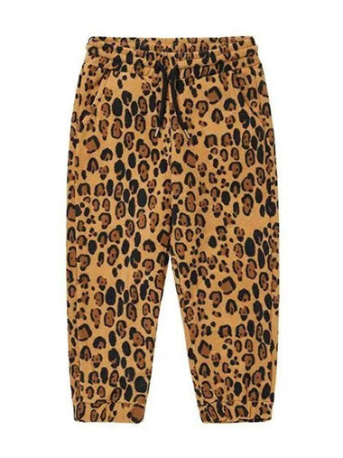 1000005913 Leopard fleece trousers junior long pants 1137631 - MINI RODINI - BALAAN 1