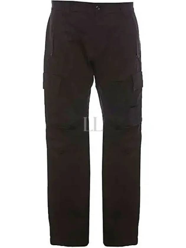 Men's Metropolis Stretch Satin Cargo Straight Pants Black - CP COMPANY - BALAAN 2