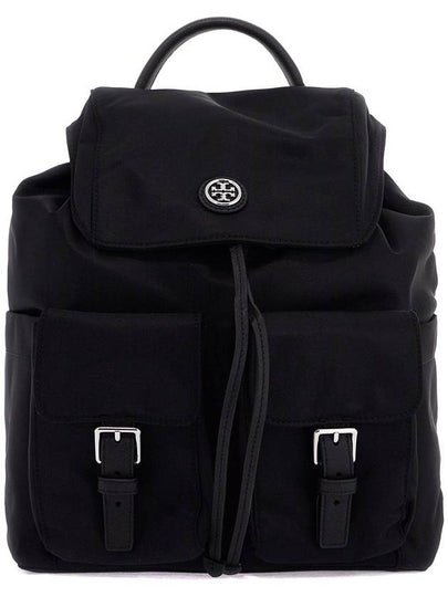 Virginia Flap Nylon Backpack Black - TORY BURCH - BALAAN 2