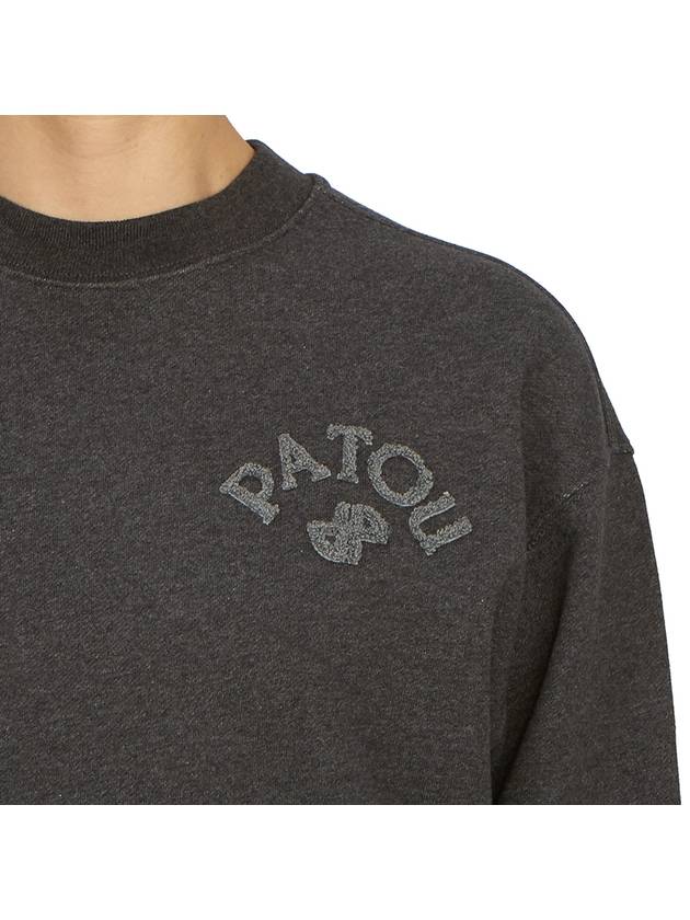 Embroidered Logo Cotton Sweatshirt Grey - PATOU - BALAAN 11