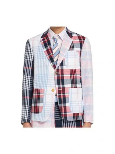 Fun Mix Madras Cotton Sack Jacket - THOM BROWNE - BALAAN 2