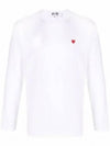 Men's Mini Red Wappen Long Sleeve T-Shirt P1 T308 2 White - COMME DES GARCONS - BALAAN 2