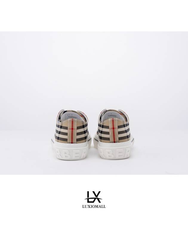 Vintage Check Cotton Sneakers Archive Beige - BURBERRY - BALAAN 6