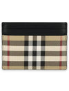 Men's Check Vintage Card Wallet Beige A7026 - BURBERRY - BALAAN 3