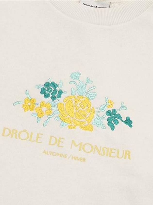 Drold Monsieur Fleur Sweatshirt SW107 CO001 CM - DROLE DE MONSIEUR - BALAAN 3