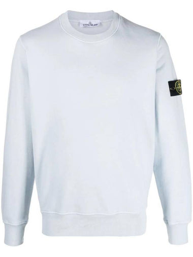 Wappen Patch Garment Dyed Sweatshirt Light Blue - STONE ISLAND - BALAAN 1