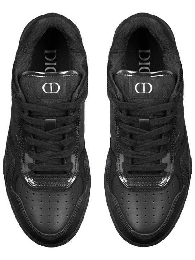 B27 Oblique Gravity Leather Low Top Sneakers Black - DIOR - BALAAN 4