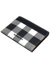 Check Print 2-tier Card Wallet Dark Burch Brown - BURBERRY - BALAAN.