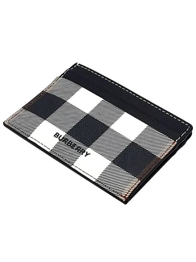 Check Print 2-tier Card Wallet Dark Burch Brown - BURBERRY - BALAAN.