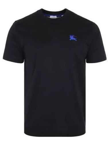 Embroidered logo black short sleeve t shirt 270381 - BURBERRY - BALAAN 1