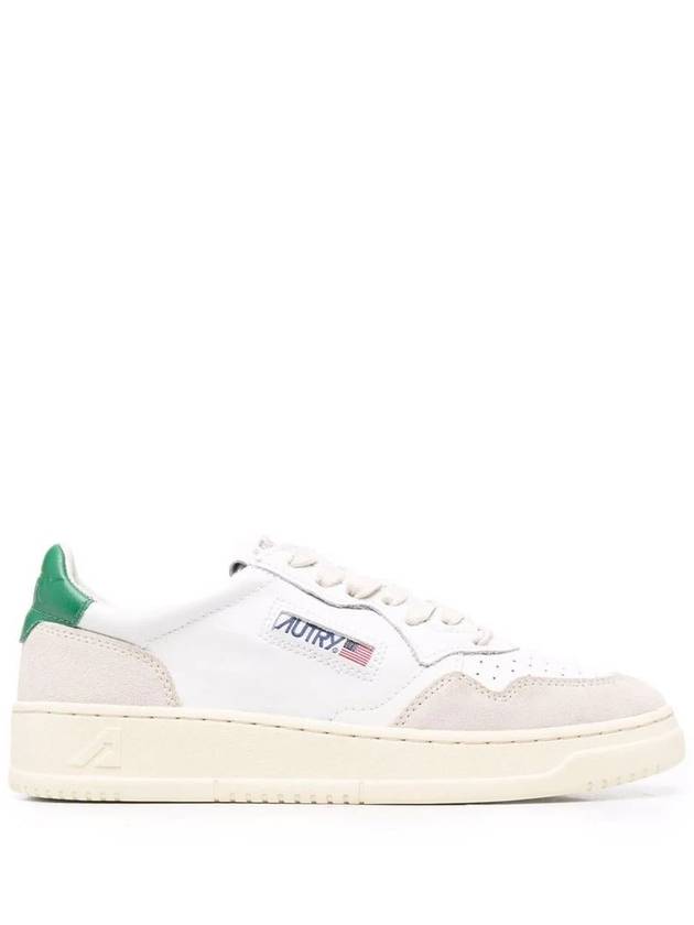 Medalist Suede Green Tab Low Top Sneakers White Beige - AUTRY - BALAAN 2