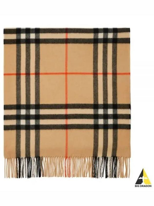 Wide Check Cashmere Scarf Beige - BURBERRY - BALAAN 2