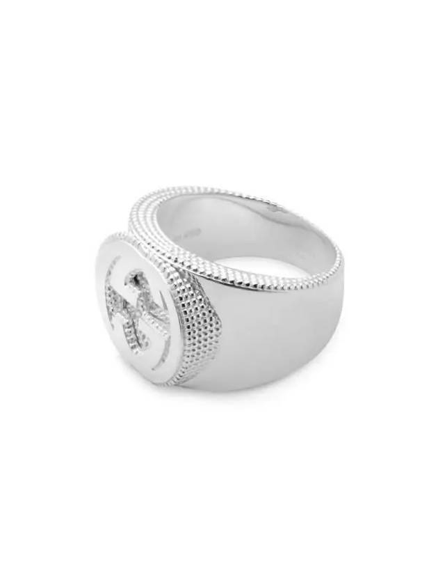 Interlocking G Wide Ring Silver - GUCCI - BALAAN 5