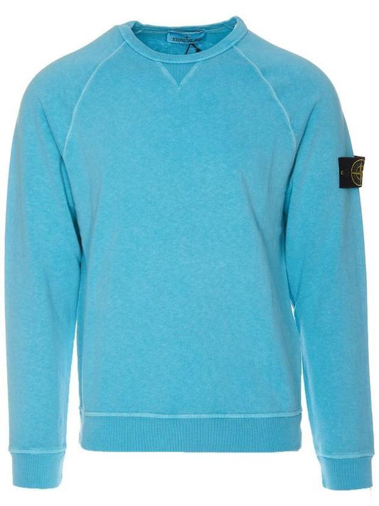 Wappen Patch Crew Neck Sweatshirt Light Blue - STONE ISLAND - BALAAN 1