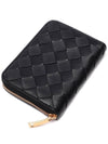 Intrecciato Zipped Coin Wallet Black - BOTTEGA VENETA - BALAAN 6