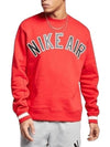 Air Fleece Crewneck Sweatshirt Red - NIKE - BALAAN 1