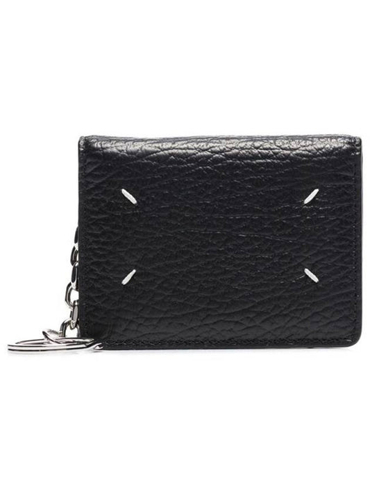 4 Stitch Keyring Card Wallet Black - MAISON MARGIELA - BALAAN 2